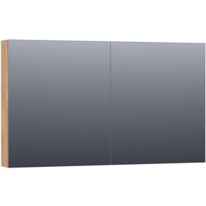 BRAUER Dual Spiegelkast - 120x70x15cm - 2 links- rechtsdraaiende spiegeldeur - MFC - old castle 7264