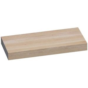 Saniclass Wastafelblad - eiken opgedikt - 100x50x10cm - zonder kraangat - Hout white oak i3012WO