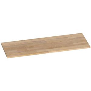Saniclass natural wood Wastafelblad - 120x46x2cm - zonder kraangat - hout - grey oak TB-NW120GO