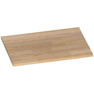Saniclass natural wood Wastafelblad - 60x46x2cm - zonder kraangat - hout - grey oak TB-NW60GO