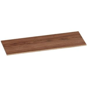 Saniclass natural wood Wastafelblad - 120x46x2cm - zonder kraangat - hout - natural walnut TB-WW120NWA