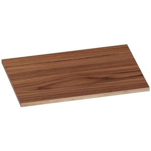 Saniclass natural wood Wastafelblad - 60x46x2cm - zonder kraangat - hout - natural walnut TB-WW60NWA