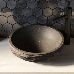 Waskom Hamerslag 42 x 42 cm Basalt