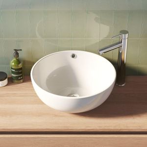 BRAUER Kos Waskom - Rond - Glanzend Wit - Keramiek