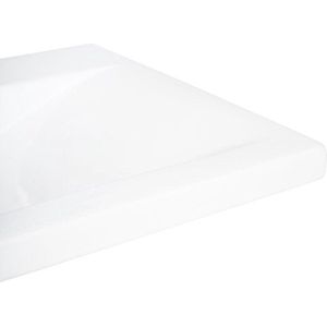 Brauer Halo Wastafel 101x46,5cm Keramiek Wit - 2 Kraangaten - Rechthoekig - 8720359351135 - Wastafels - Vrijhangende Wastafels
