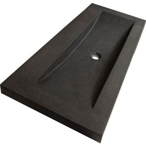 Brauer Magma Meubelwastafel 120x46cm Natuursteen - Zonder Kraangaten - Rechthoekig - 8720359351616 - Wastafels - Meubelwastafels