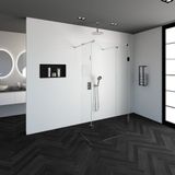 Tapo Creative vierkante douchecabine 2 delig 90x90 chroom