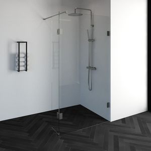 Brauer JC profielloze inloopdouche 110/40cm draaibaar geborsteld RVS