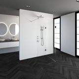 Brauer 4JC4 Inloopdouche Reversed 100 X 100cm RVS Geborsteld - Veiligheidsglas - Douche - Douchewanden - Inloopdouche - 2 Vaste Wanden - 8720359358080