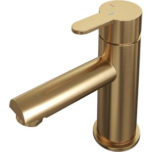 Brauer Gold Edition wastafelkraan - hendel 4 - geborsteld goud PVD