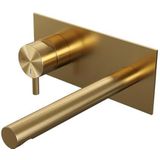 Brauer Gold Edition inbouw wastafelmengkraan kleine ronde hendelstaaf 20x9 goud
