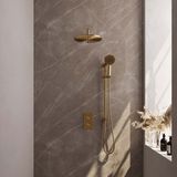 Brauer - Gold Edition - Inbouw Regendouche - Messing Geborsteld PVD - 3 Standen Handdouche