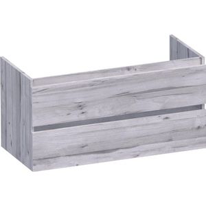 BRAUER Solution Wastafelonderkast - 100x46x50cm - 2 softclose greeploze lades - 1 sifonuitsparing - MFC - Birch OK-SL100BR