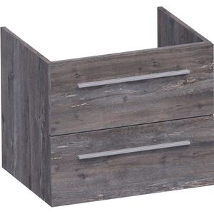 BRAUER EX WastafelOnderkast - 60x46x50cm - 2 softclose lades - zonder greep - 1 sifonuitsparing - MFC - grey Canyon OK-EX60GC