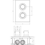 Brauer Black Edition inbouwthermostaat 3-weg met omstel mat zwart