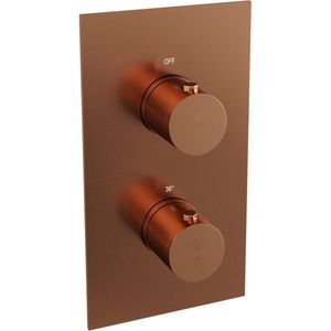Brauer Copper Edition inbouwthermostaat 3-weg met omstel geborsteld koper PVD