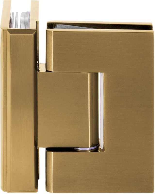 Sanitop - Just Creating - Glasscharnier - Goud - Messing - 90 Graden - 2 Stuks