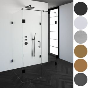 BRAUER Create Douchecabine XL 120x200x90cm profielloos met antikalk en 8mm veiligheidsglas Goud geborsteld 4JC12-90x120u