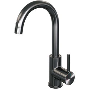 Brauer Gunmetal Edition Draaibare Wastafelkraan Model A Ronde Hoge Uitloop Gun Metal