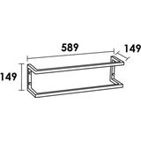 BRAUER Combi Handdoekrek - Geborsteld Koper - 60x15x15cm - Horizontaal/Verticaal