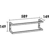 BRAUER Combi Handdoekrek - Geborsteld Koper - 60x15x15cm - Horizontaal/Verticaal
