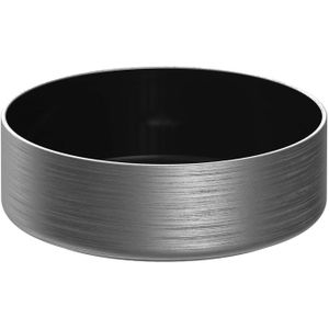 Waskom sanitop duo-color rond 36 cm mat black silver