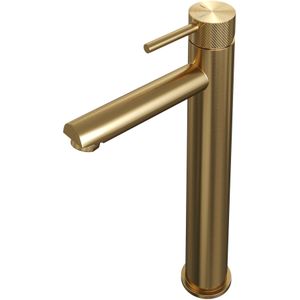 Brauer Gold carving Wastafelmengkraan opbouw - hoog - model a - PVD - geborsteld goud 5-GG-002-HD6