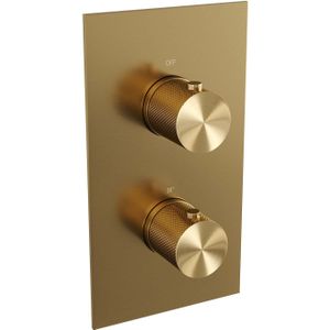 Inbouwthermostaat Compleet Brauer Gold Carving 3-weg Geborsteld Goud