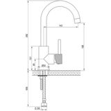 Brauer Copper Carving wastafelkraan met ronde uitloop en ronde staaf koper