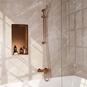 Opbouwset Bad- en Douchekraan Brauer Copper Edition Thermostatisch Met Glijstang Geborsteld Koper