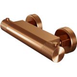 Brauer Copper Carving Douchekraan opbouw - glijstang - 1 functie - 2 carving knoppen - handdouche staaf 1 stand - PVD - geborsteld koper 5-GK-086-1