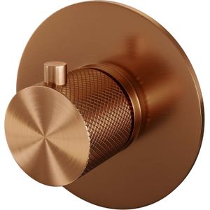 Brauer Copper Carving ronde inbouw thermostaat koper