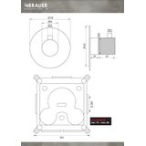 Brauer - Carving - Inbouwthermostaat - Gunmetal - Geborsteld PVD