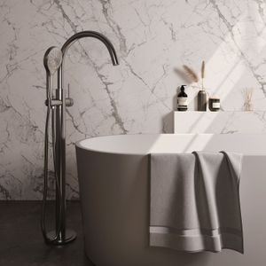 Badkraan Vrijstaand Brauer Brushed Carving met Handdouche 3-Standen Geborsteld RVS