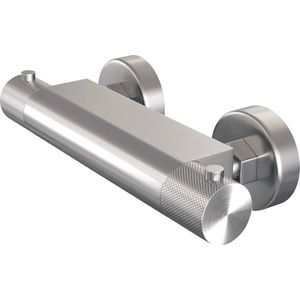 Douchekraan brauer brushed carving opbouw thermostatisch geborsteld rvs