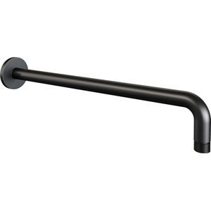 Regendoucheset Inbouw Brauer Black Carving Thermostatisch 20cm met Gebogen Wandarm en Handdouche Staaf Losse Stopkranen Mat Zwart