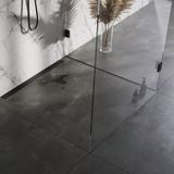 Brauer muur douchegoot met multifunctioneel rooster en muurflens - 90cm - mat zwart