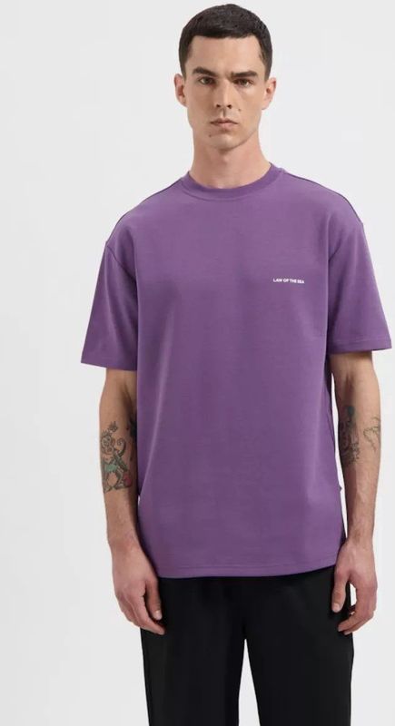 LAW OF THE Sea, Heren, Tops, Paars, Maat: XS