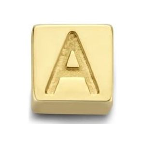 Bedel - Kubus Initiaal - 14-Karaat Goud - Gepersonaliseerd