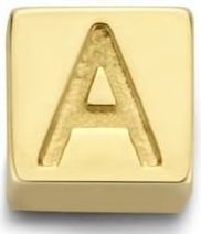 Isabel Bernard  14 Karaat Gouden Bedel  met letter P Dames  Le Carré  IB350043-P