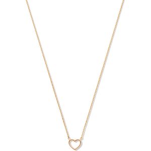 Isabel Bernard La Concorde Amore 14 Karaat Rosé Gouden Collier Met Hartje IB340063