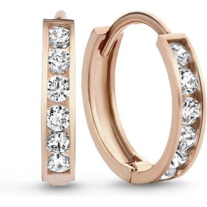 Isabel Bernard - La Concorde Tiphaine - Oorringen - Rosé Goud - Zirkonia