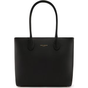 Isabel Bernard Shoppers - Honoré Lysanne Black Calfskin Leather Shoulder Bag in zwart