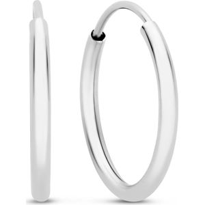 Isabel Bernard - Saint Germain Cerise - Oorringen - Witgoud - 14 mm