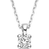 Isabel Bernard - De la Paix Christine - Ketting - 40 - 45 CM - Witgoud met Diamant