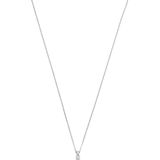 Isabel Bernard - De la Paix Christine - Ketting - 40 - 45 CM - Witgoud met Diamant