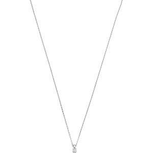 Isabel Bernard - De la Paix Christine - Ketting - 40 - 45 CM - Witgoud met Diamant