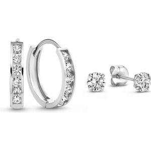 Isabel Bernard - Cadeau d'Isabel - Gift Set - Witgoud - Oorknopjes