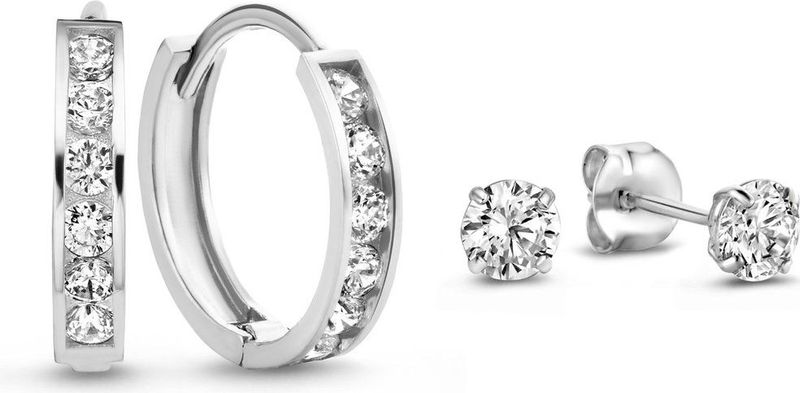 Isabel Bernard - Cadeau d'Isabel - Gift Set - Witgoud - Oorknopjes