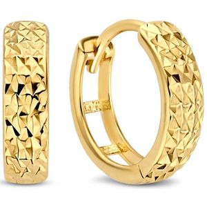 Isabel Bernard Rivoli Laura 14 karaat gouden oorringen met diamond cut voor dames